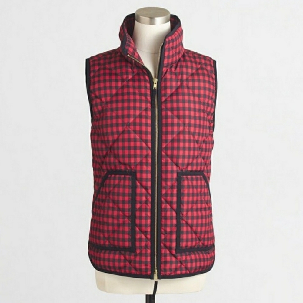 J. Crew Quilted Plaid Vest
